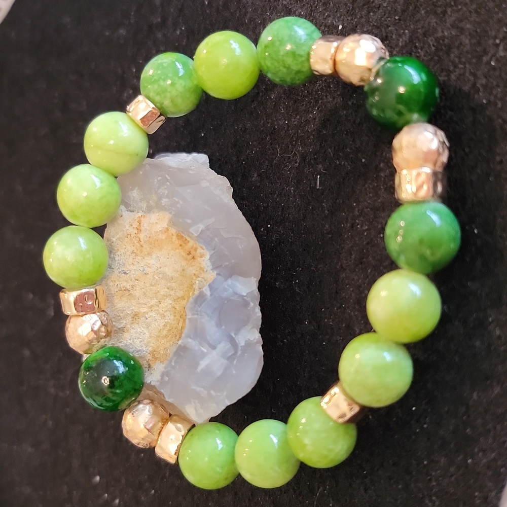 Gaspeite Stretch Bracelet